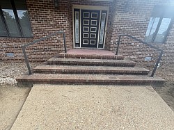 Brick step cleaning before
