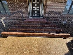Brick step cleaning after