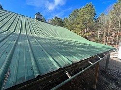 Metal roof wash before