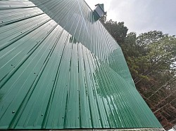Metal roof wash after